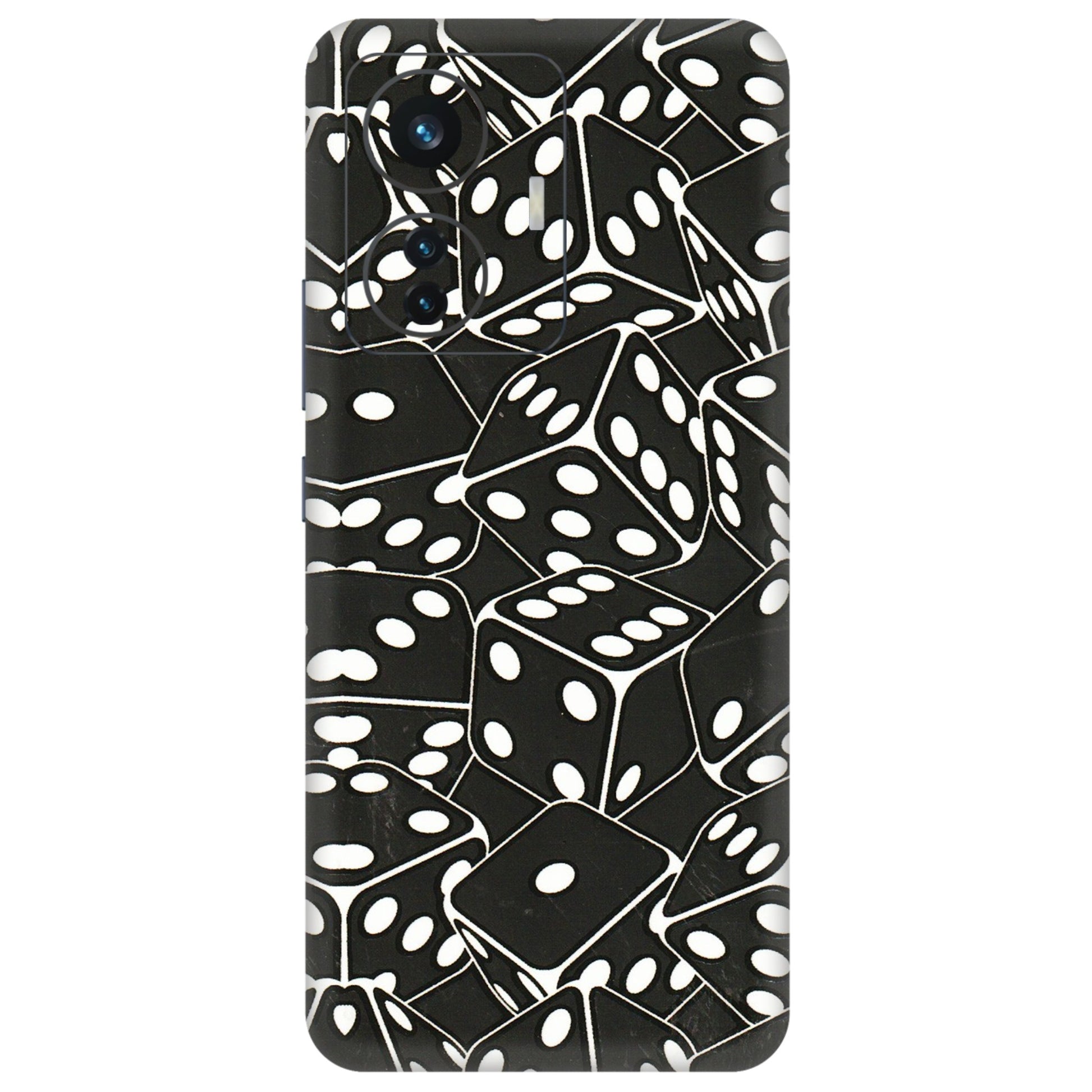 IQOO Phone Skins (All Models) - Big Black Dices - 3D Embossed Finish (L-106) IQOO Z6 PRO 5G