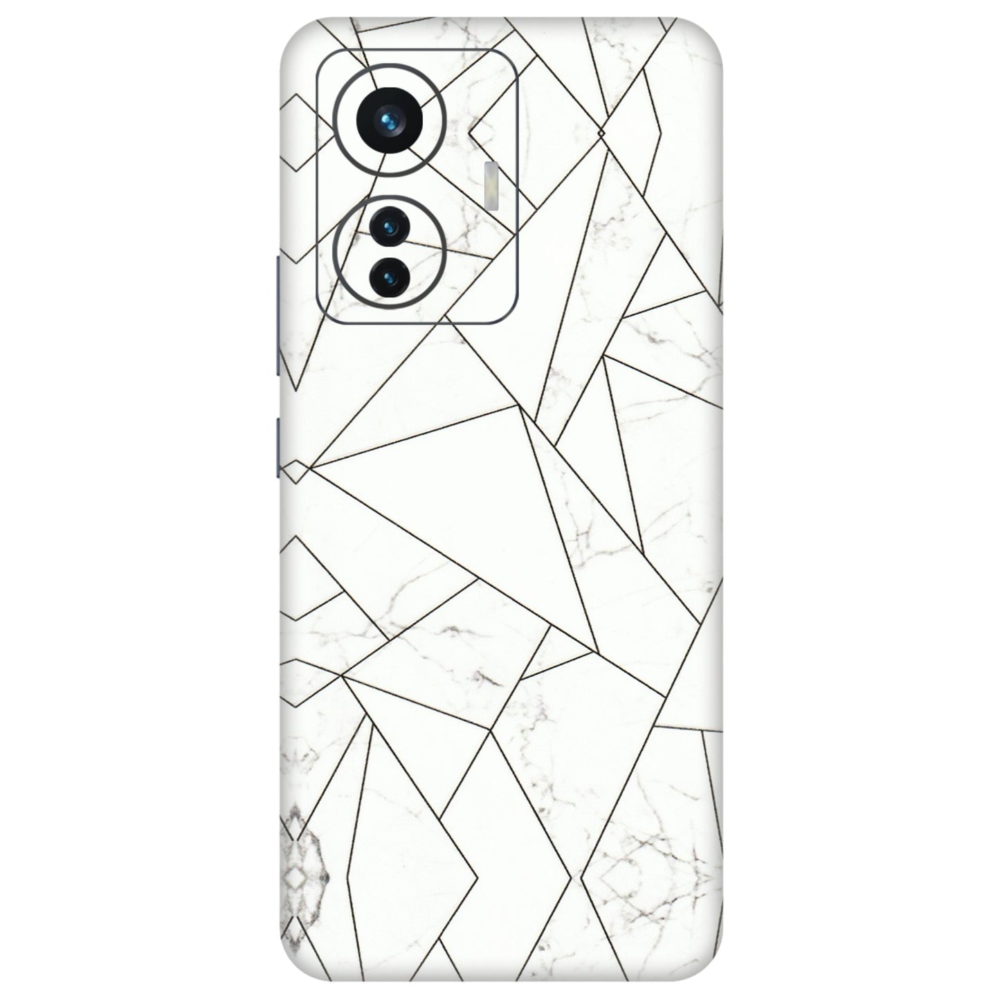 IQOO Phone Skins (All Models) - Luxury White Marble Effect - 3D Embossed Finish (L-168) IQOO Z6 PRO 5G
