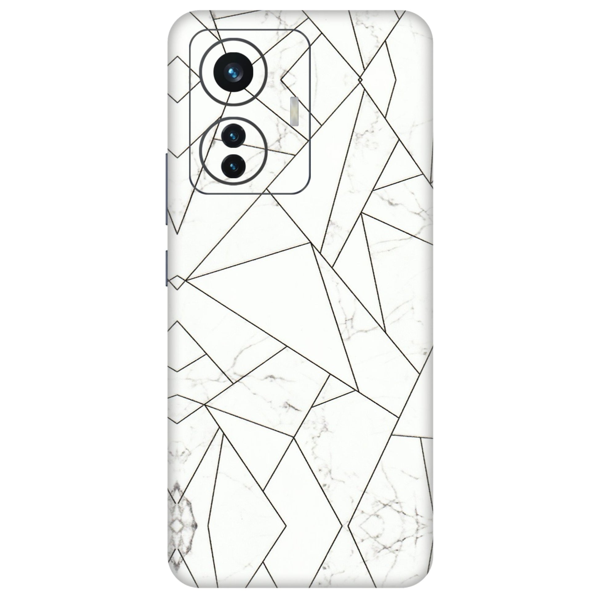 IQOO Phone Skins (All Models) - Luxury White Marble Effect - 3D Embossed Finish (L-168) IQOO Z6 PRO 5G