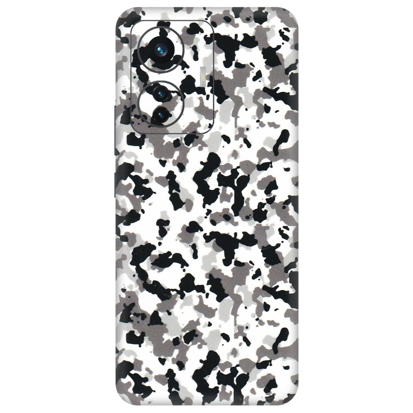 IQOO Phone Skins (All Models) - White Black Camouflage - 3D Embossed Finish (L-18) IQOO Z6 PRO 5G