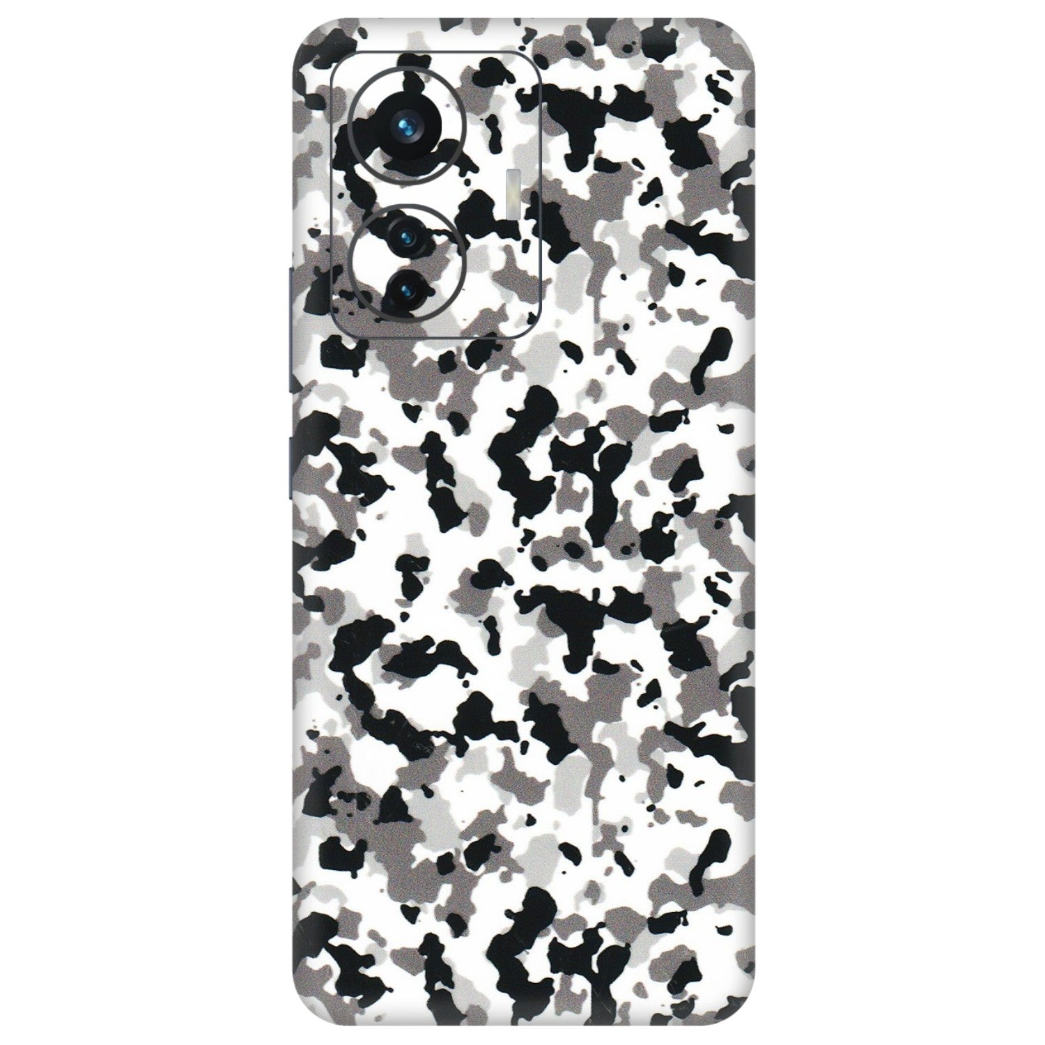 IQOO Phone Skins (All Models) - White Black Camouflage - 3D Embossed Finish (L-18) IQOO Z6 PRO 5G