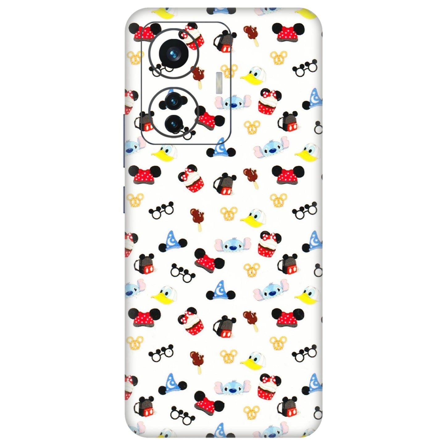 IQOO Phone Skins (All Models) - Minnie Mouse & Donald Doodles s - 3D Embossed Finish (L-194) IQOO Z6 PRO 5G