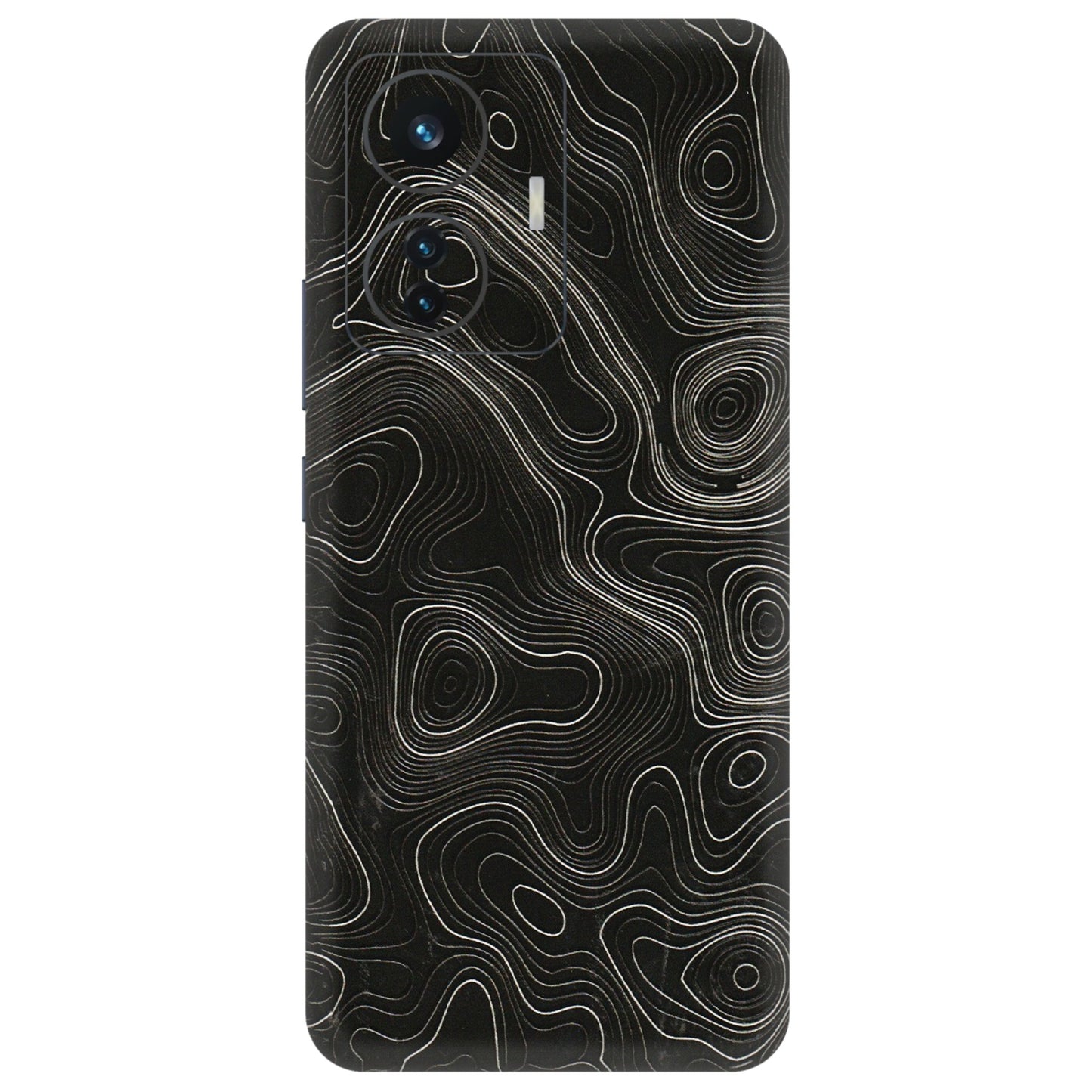 IQOO Phone Skins (All Models) - Black Swirl - 3D Embossed Finish (L-196) IQOO Z6 PRO 5G