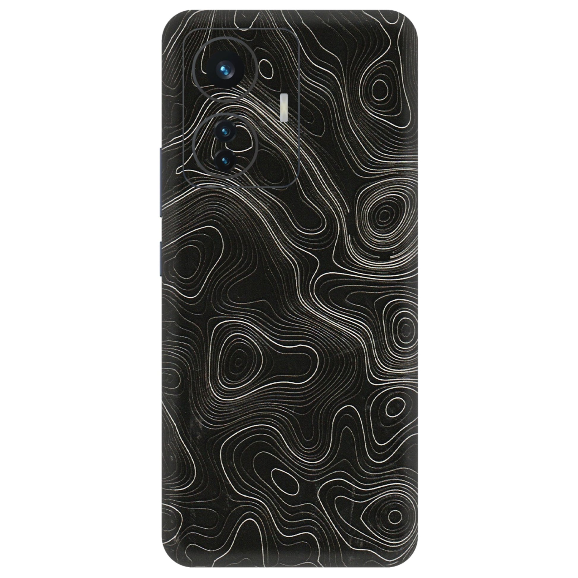 IQOO Phone Skins (All Models) - Black Swirl - 3D Embossed Finish (L-196) IQOO Z6 PRO 5G