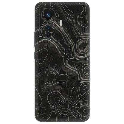 IQOO Phone Skins (All Models) - Black Swirl - 3D Embossed Finish (L-196) IQOO Z6 PRO 5G