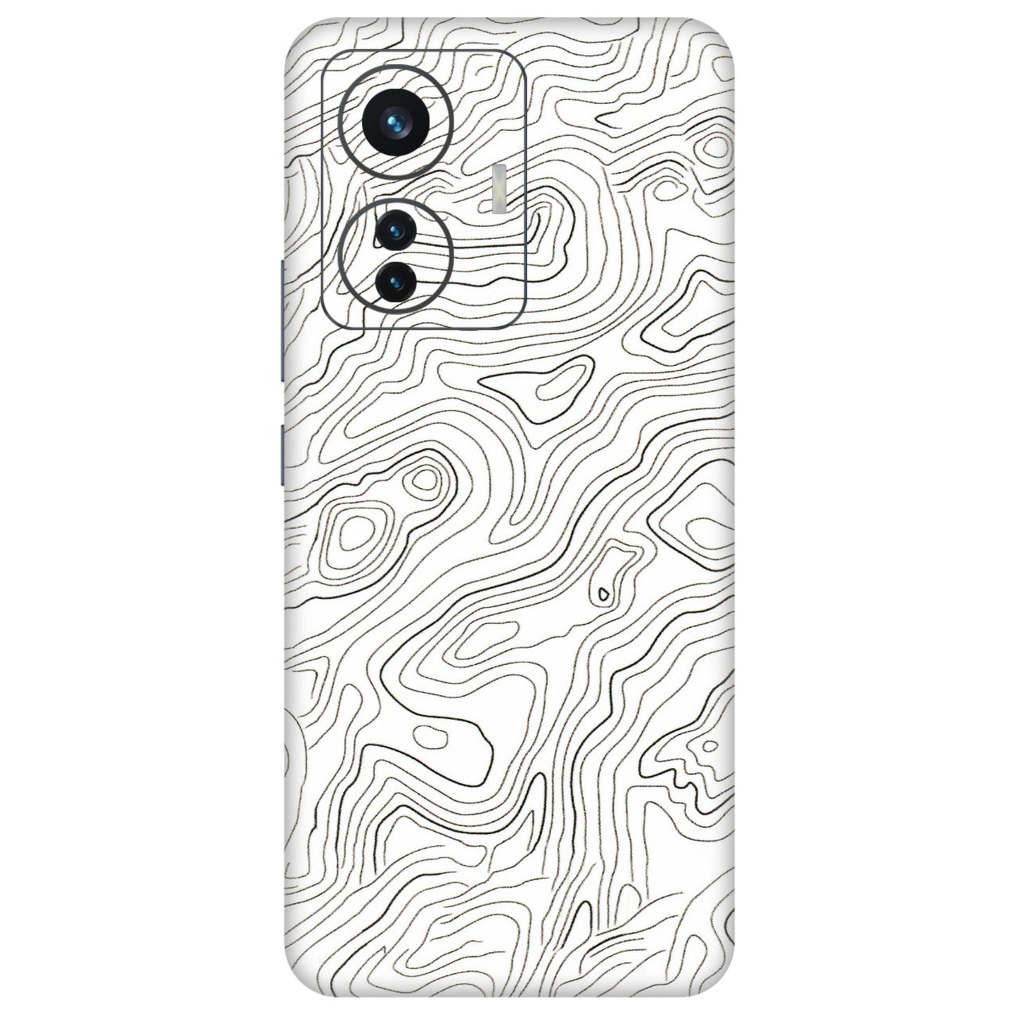 IQOO Phone Skins (All Models) - White Black Swirls - 3D Embossed Finish (L-219) IQOO Z6 PRO 5G
