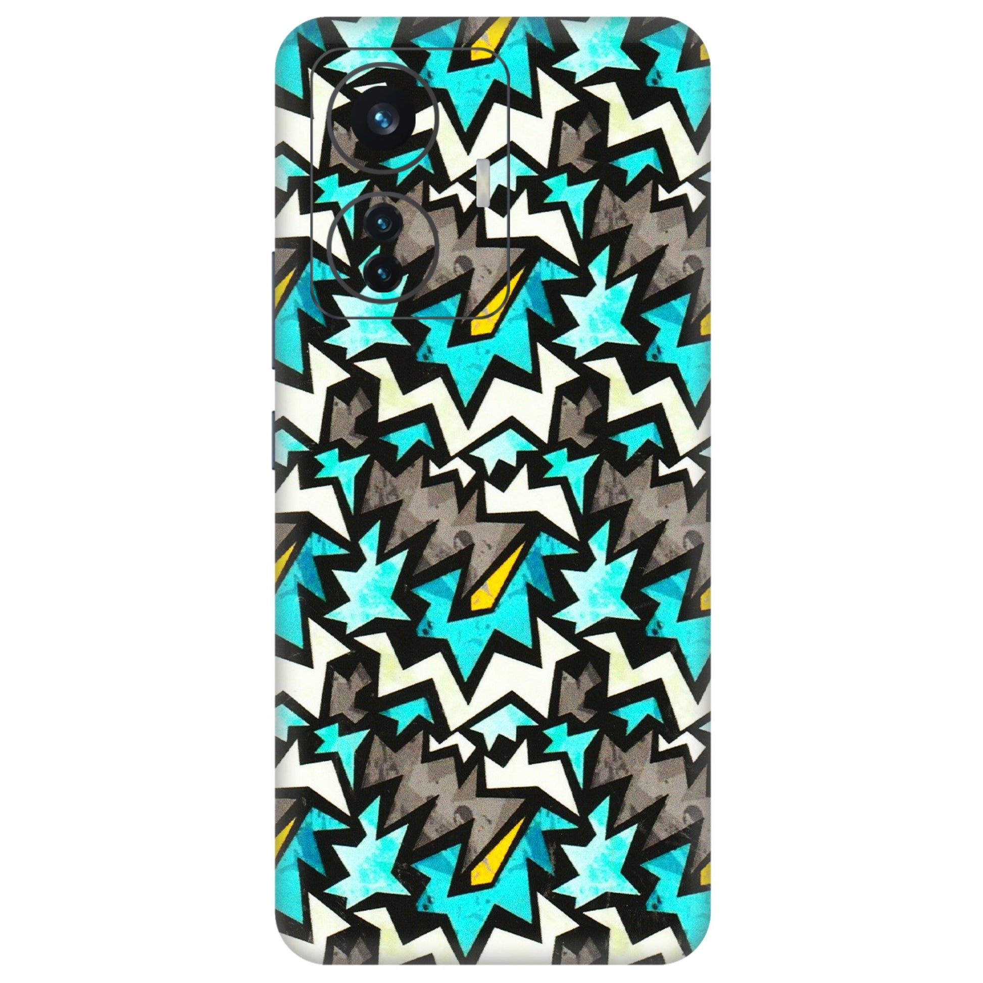 IQOO Phone Skins (All Models) - Funky Zig Zag - 3D Embossed Finish (L-223) IQOO Z6 PRO 5G