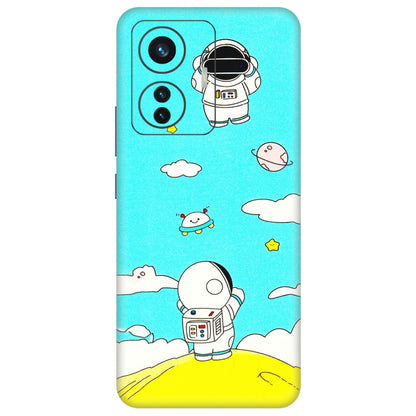 IQOO Phone Skins (All Models) - Blue Skies Astro Float - 3D Embossed Finish (L-230) IQOO Z6 PRO 5G