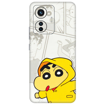 IQOO Phone Skins (All Models) - Yellow Shinchan Comic - 3D Embossed Finish (L-246) IQOO Z6 PRO 5G