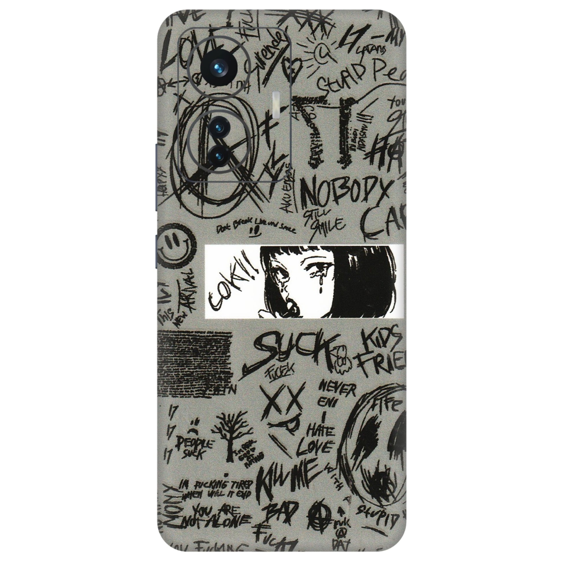 IQOO Phone Skins (All Models) - Never Have Love Anime - 3D Embossed Finish (L-260) IQOO Z6 PRO 5G