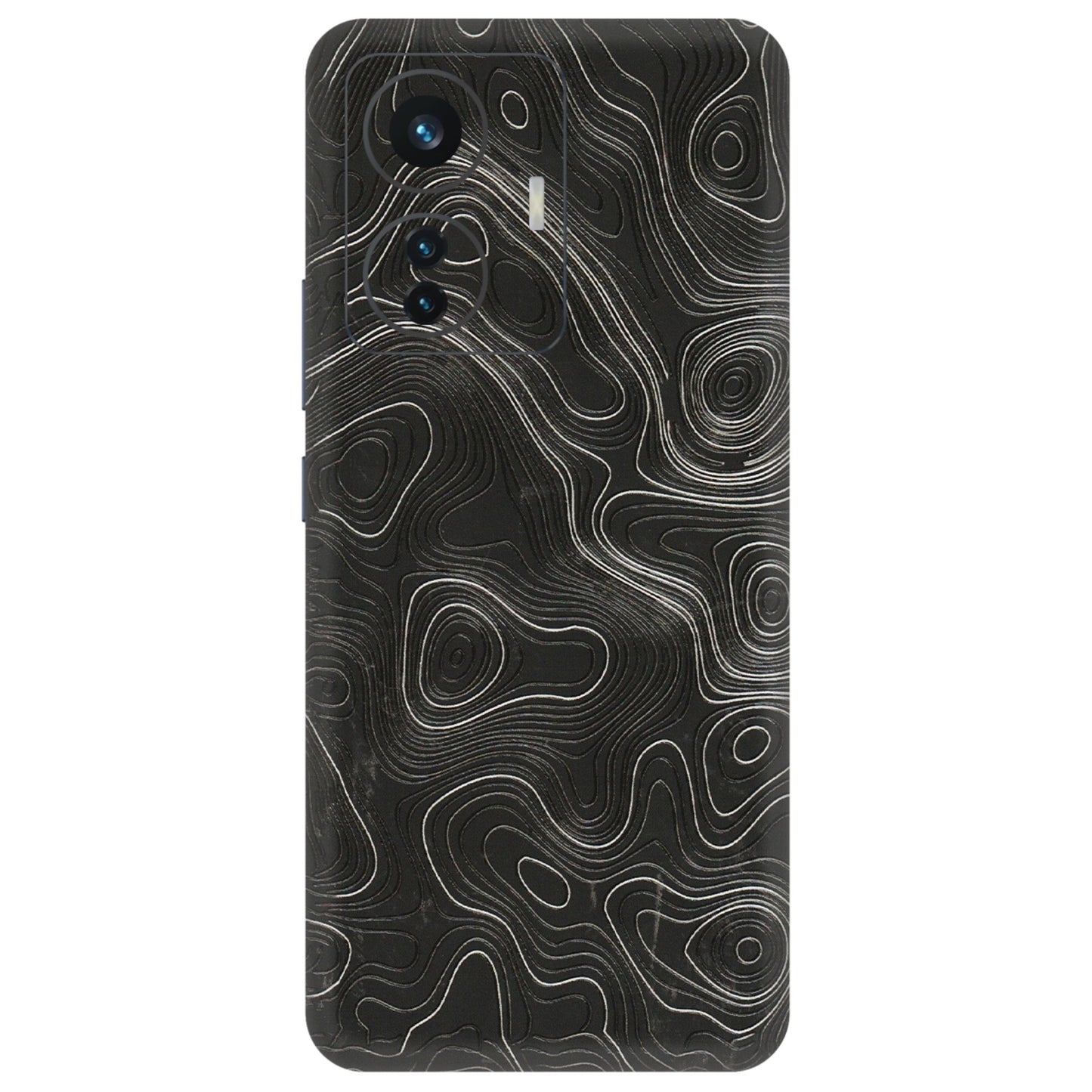 IQOO Phone Skins (All Models) - Abstract White Line Map - 3D Embossed Finish (L-269) IQOO Z6 PRO 5G