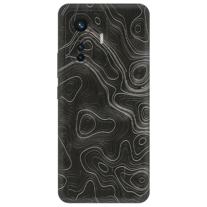IQOO Phone Skins (All Models) - Abstract White Line Map - 3D Embossed Finish (L-269) IQOO Z6 PRO 5G