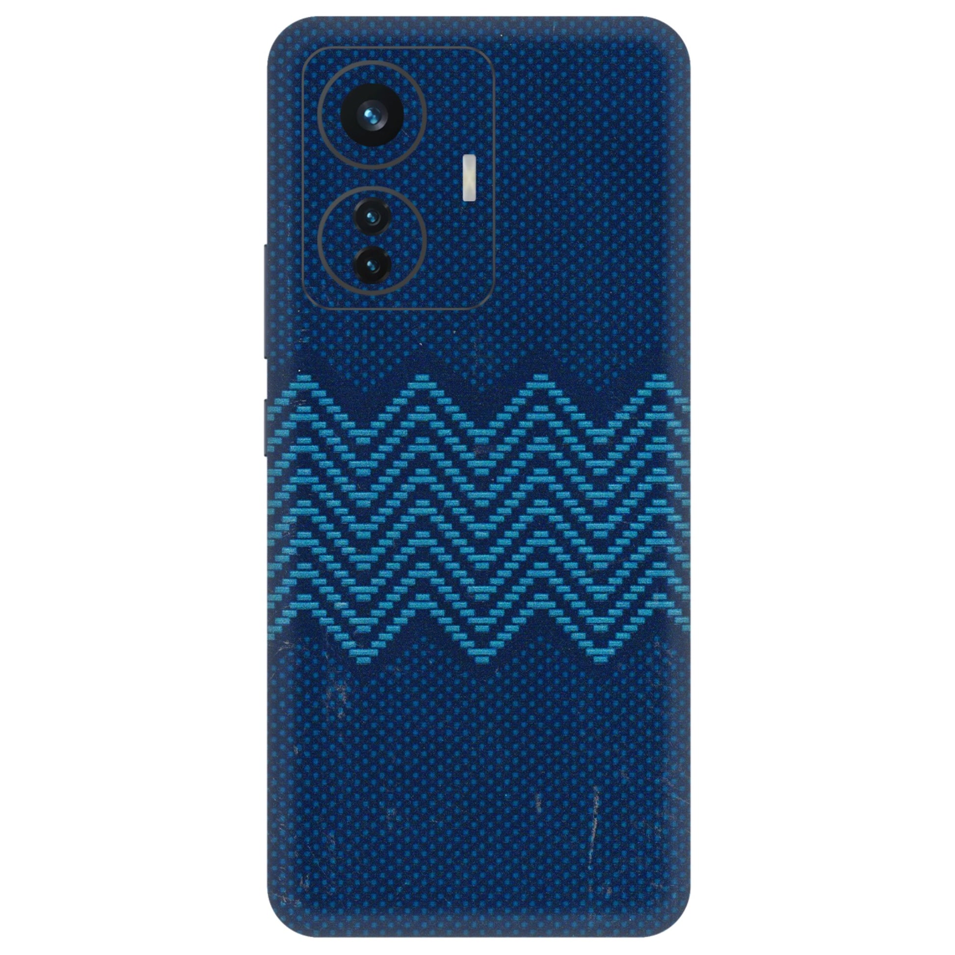 IQOO Phone Skins (All Models) - Blue Sober Waves - 3D Embossed Finish (L-306) IQOO Z6 PRO 5G