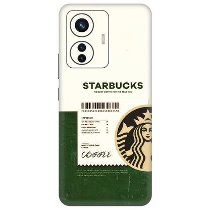 IQOO Phone Skins (All Models) - Starbucks Barcode - 3D Embossed Finish (L-308) IQOO Z6 PRO 5G