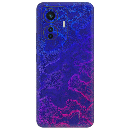 IQOO Phone Skins (All Models) - Purple Ripples Swirl - 3D Embossed Finish (L-314) IQOO Z6 PRO 5G