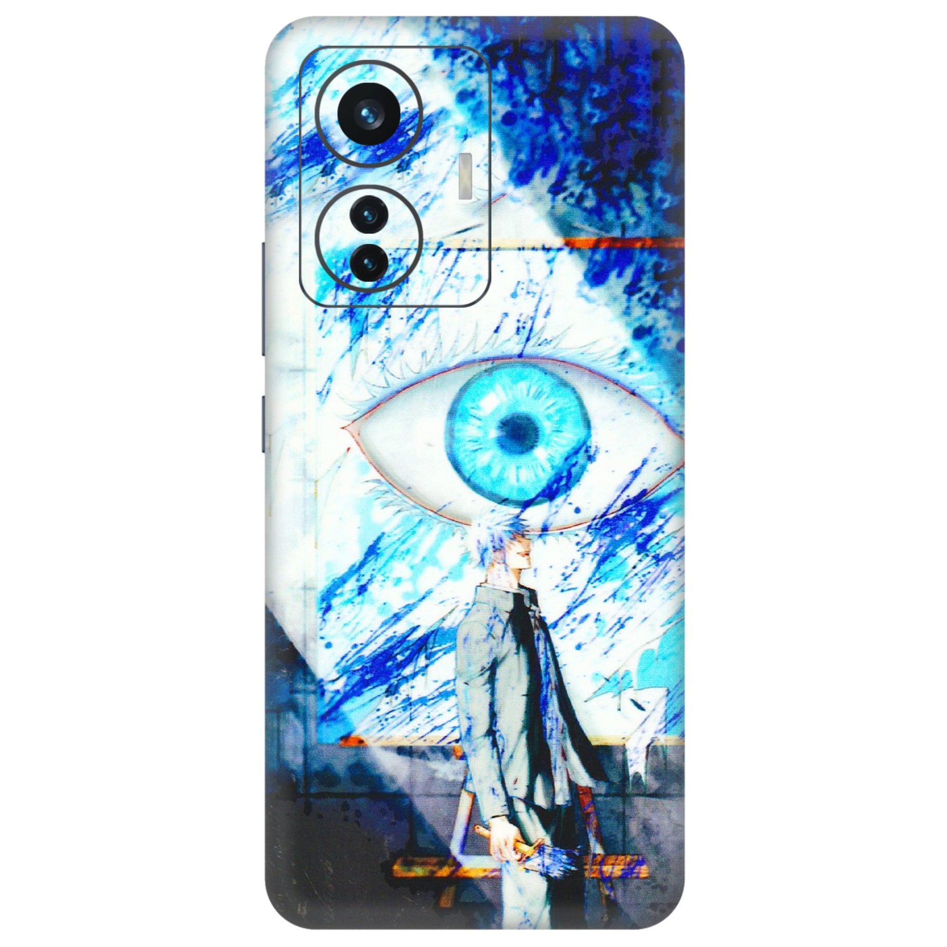 IQOO Phone Skins (All Models) - Anime Sea Blue Eye - 3D Embossed Finish (L-318) IQOO Z6 PRO 5G