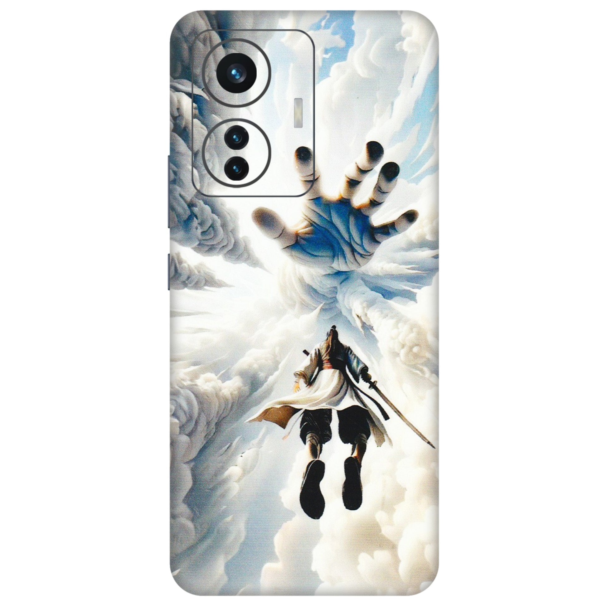 IQOO Phone Skins (All Models) - Big Hand With Monkey King - 3D Embossed Finish (L-323) IQOO Z6 PRO 5G