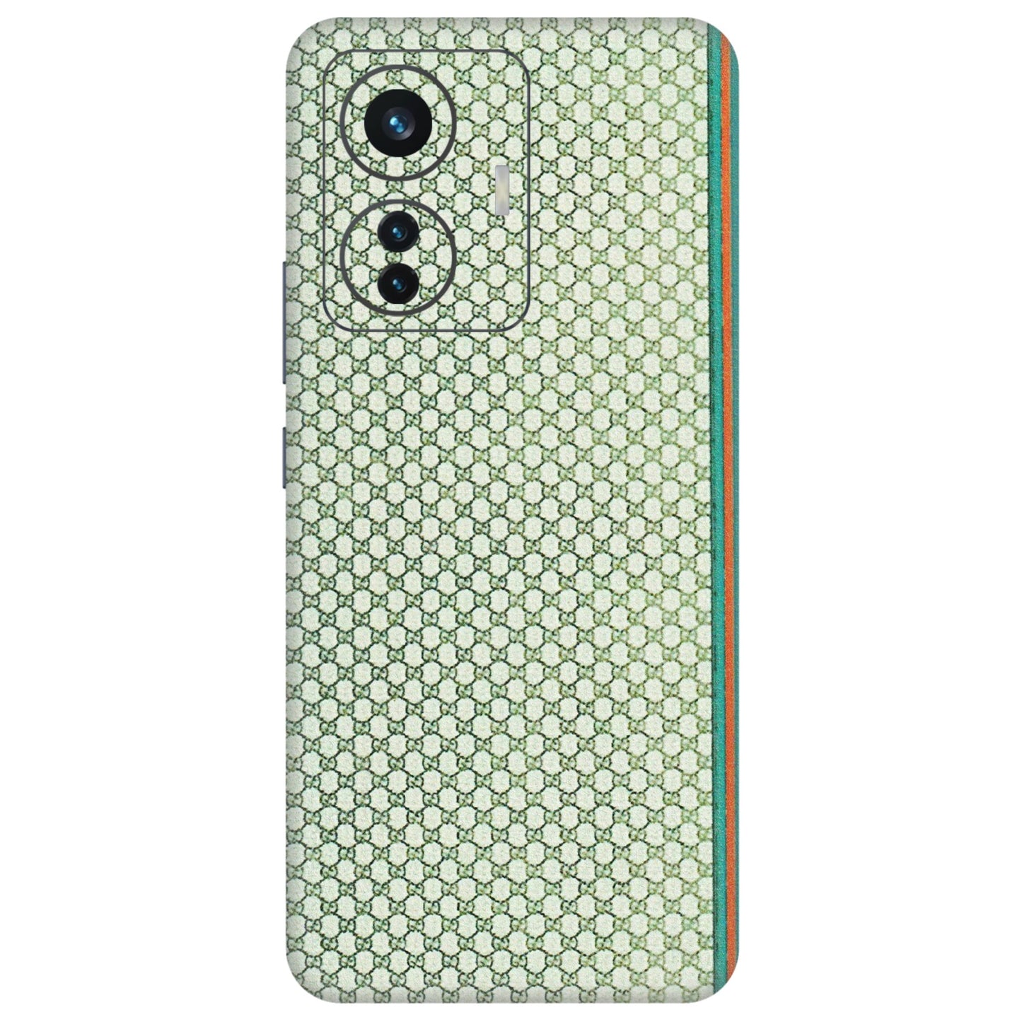 IQOO Phone Skins (All Models) - Gucci Fabric Pattern - 3D Embossed Finish (L-73) IQOO Z6 PRO 5G