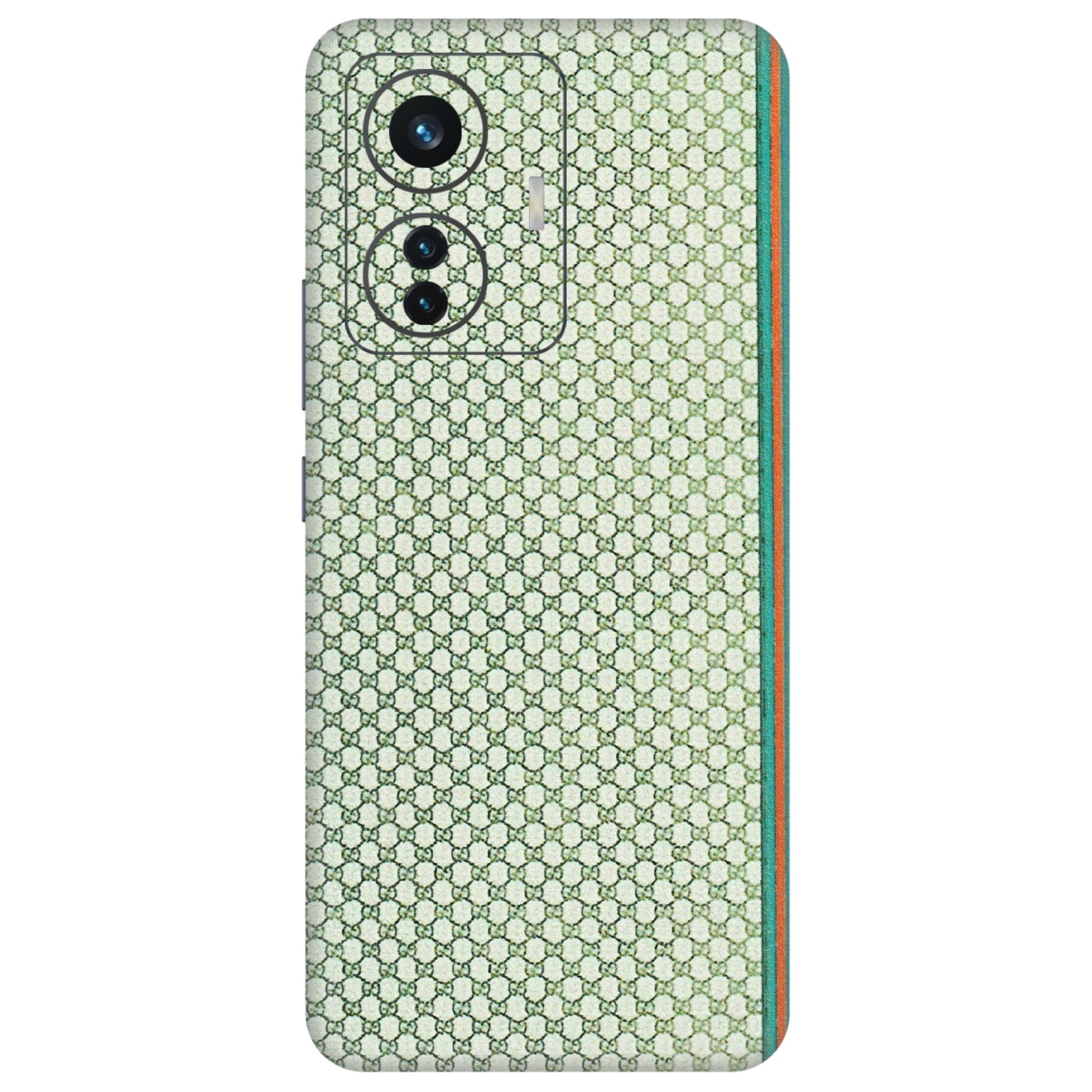 IQOO Phone Skins (All Models) - Gucci Fabric Pattern - 3D Embossed Finish (L-73) IQOO Z6 PRO 5G