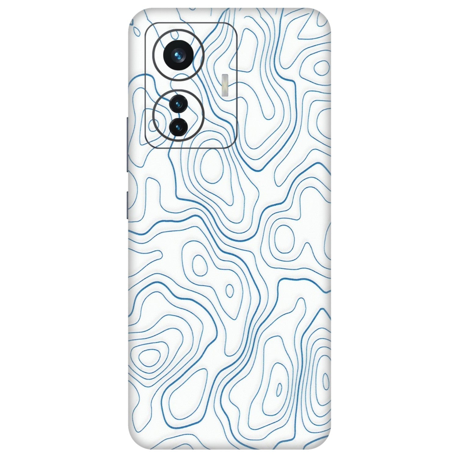 IQOO Phone Skins (All Models) - Blue And White Swirls - Matte Finish (M-139) IQOO Z6 PRO 5G