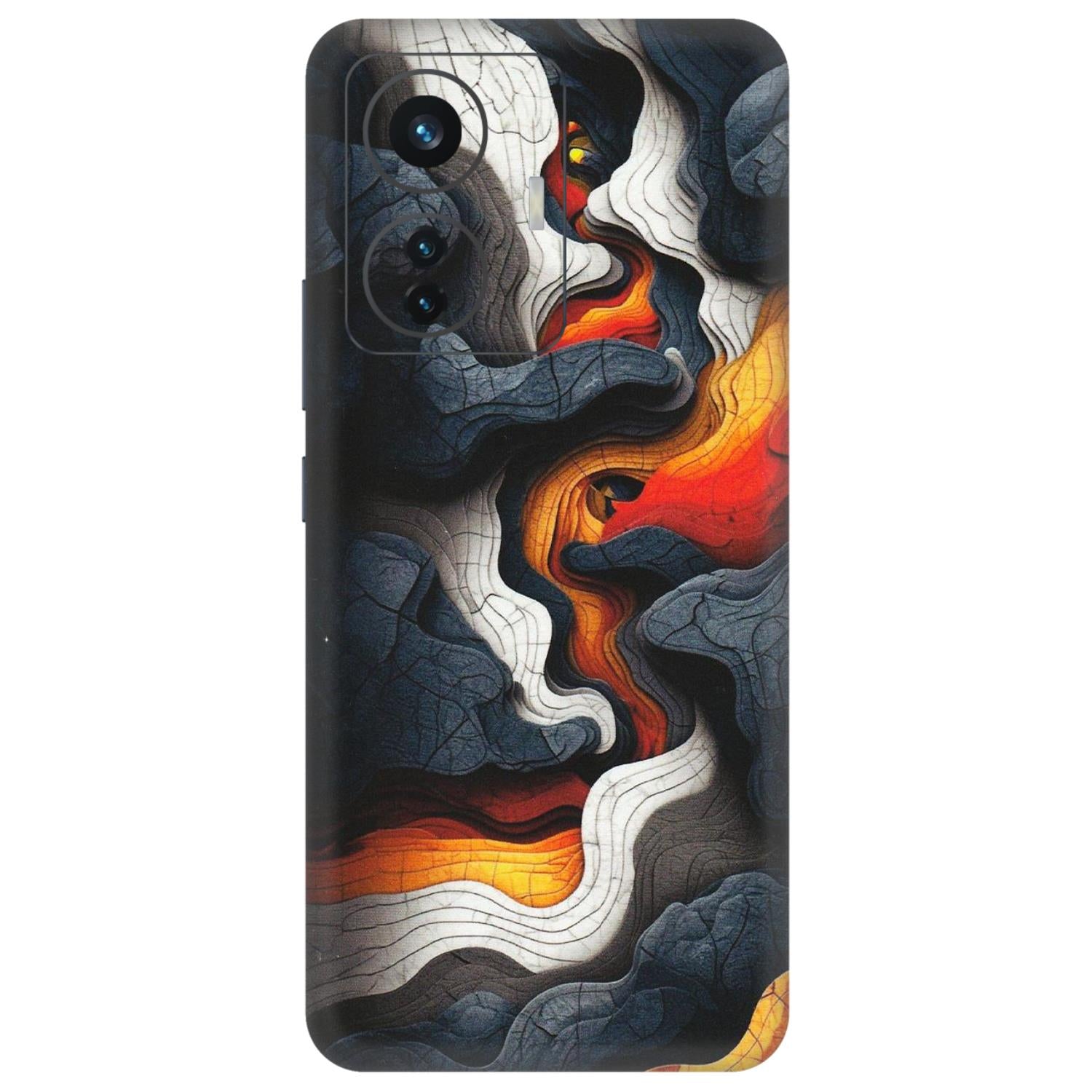 IQOO Phone Skins (All Models) - Abstract Volcanic Layers - Matte Finish (M-52) IQOO Z6 PRO 5G