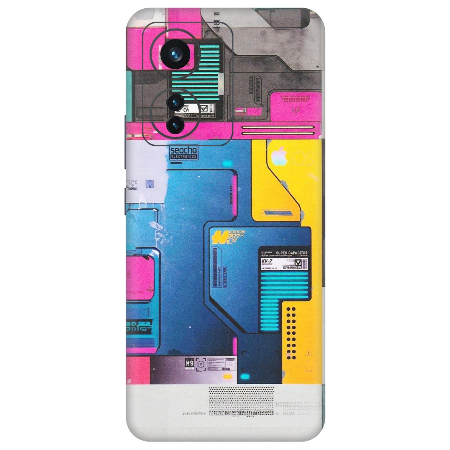 IQOO Phone Skins (All Models) - Colourfull Motherboard Internals - Matte Finish (M-55) IQOO Z6 PRO 5G