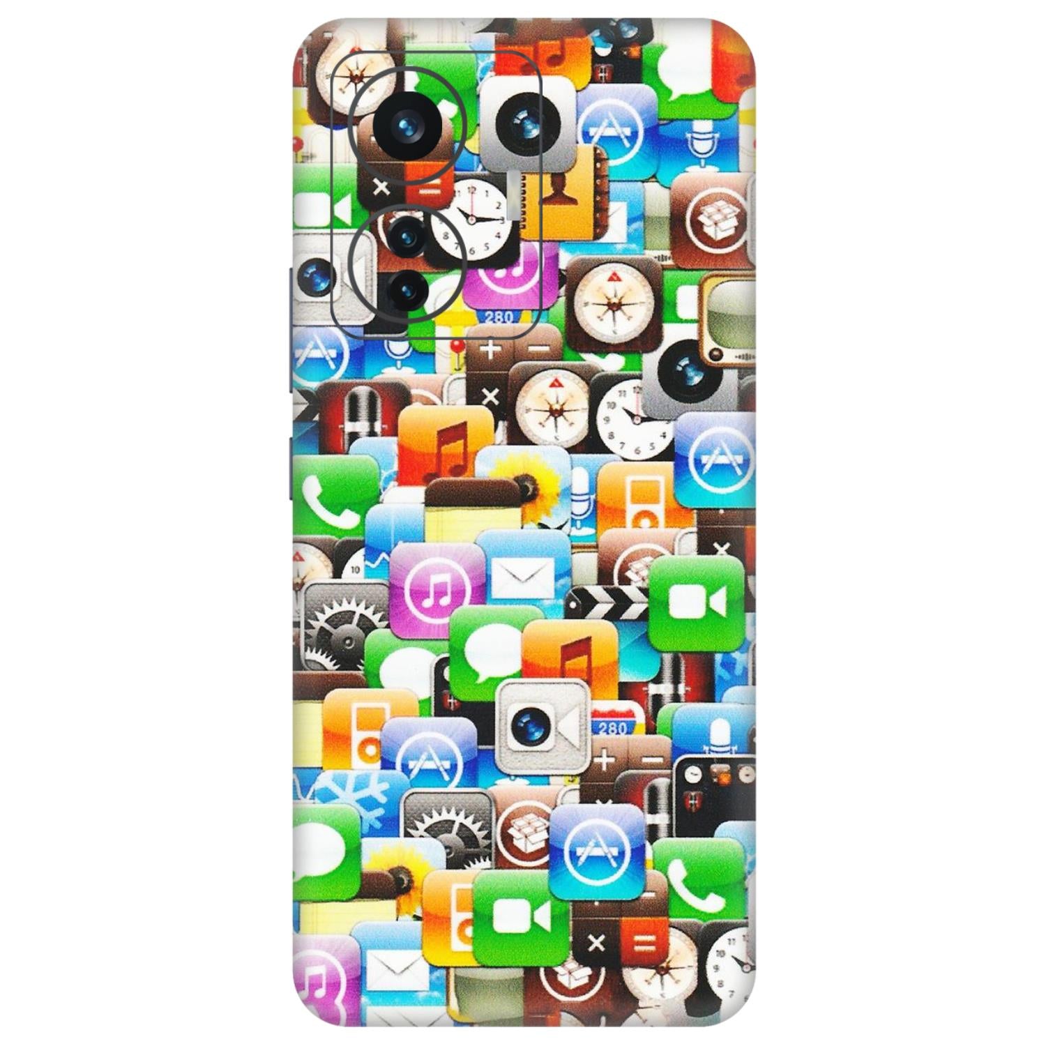 IQOO Phone Skins (All Models) - All Apple Icons - Matte Finish (M-93) IQOO Z6 PRO 5G