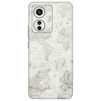 IQOO Phone Skins (All Models) - World Travel Map - Transparent Finish (T-04) IQOO Z6 PRO 5G