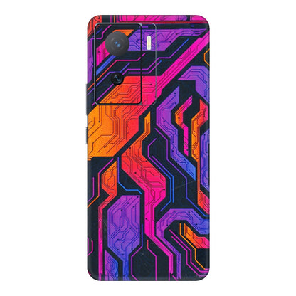 IQOO Phone Skins (All Models) - Tech Circuits Futuristic - 3D Embossed Finish (L-07) IQOO Z7