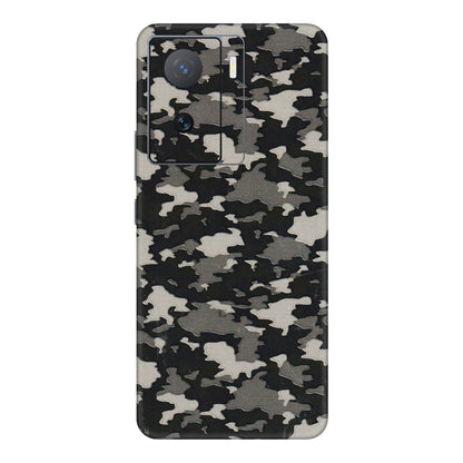IQOO Phone Skins (All Models) - Black/Grey Camoflaunge - 3D Embossed Finish (L-142) IQOO Z7