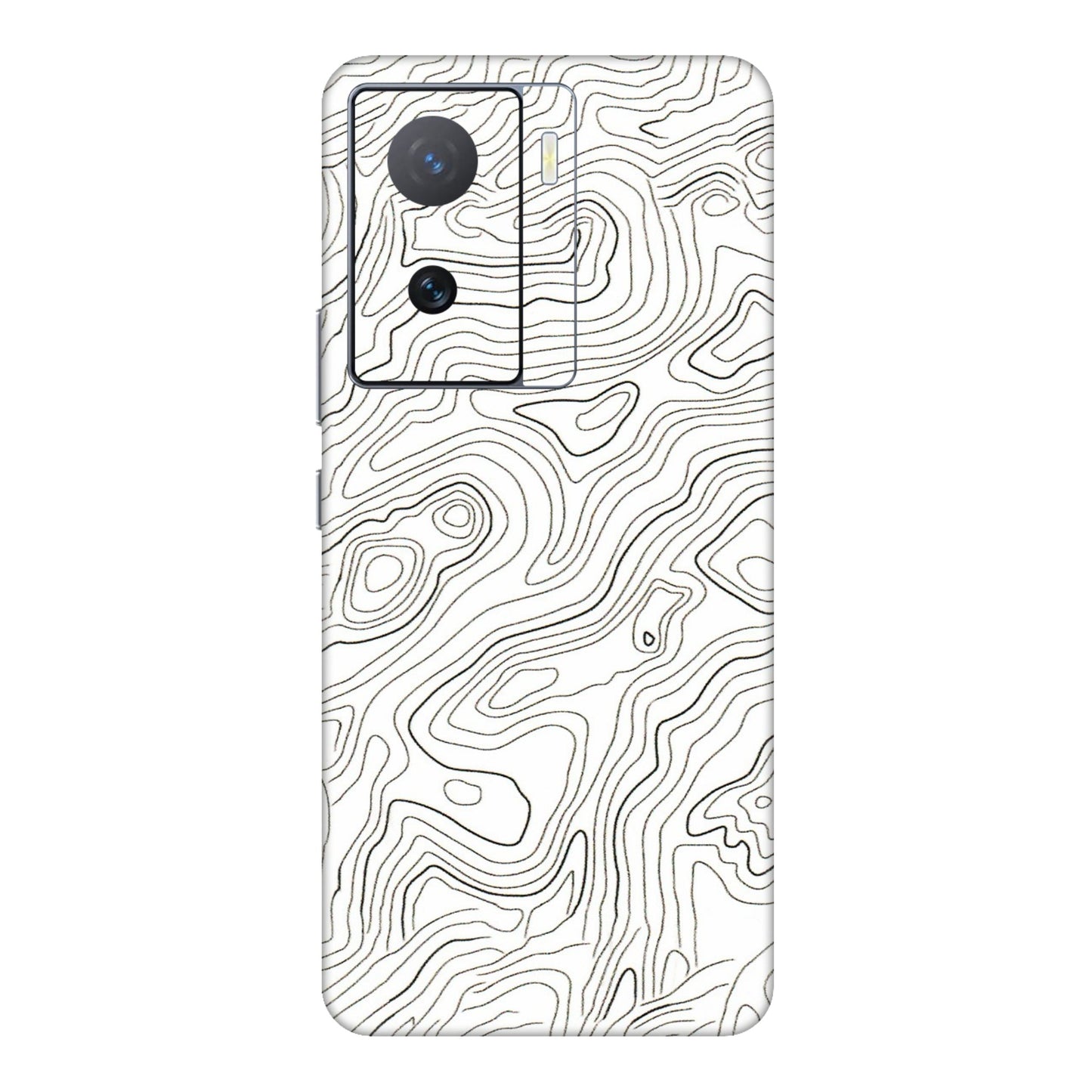IQOO Phone Skins (All Models) - White Black Swirls - 3D Embossed Finish (L-219) IQOO Z7