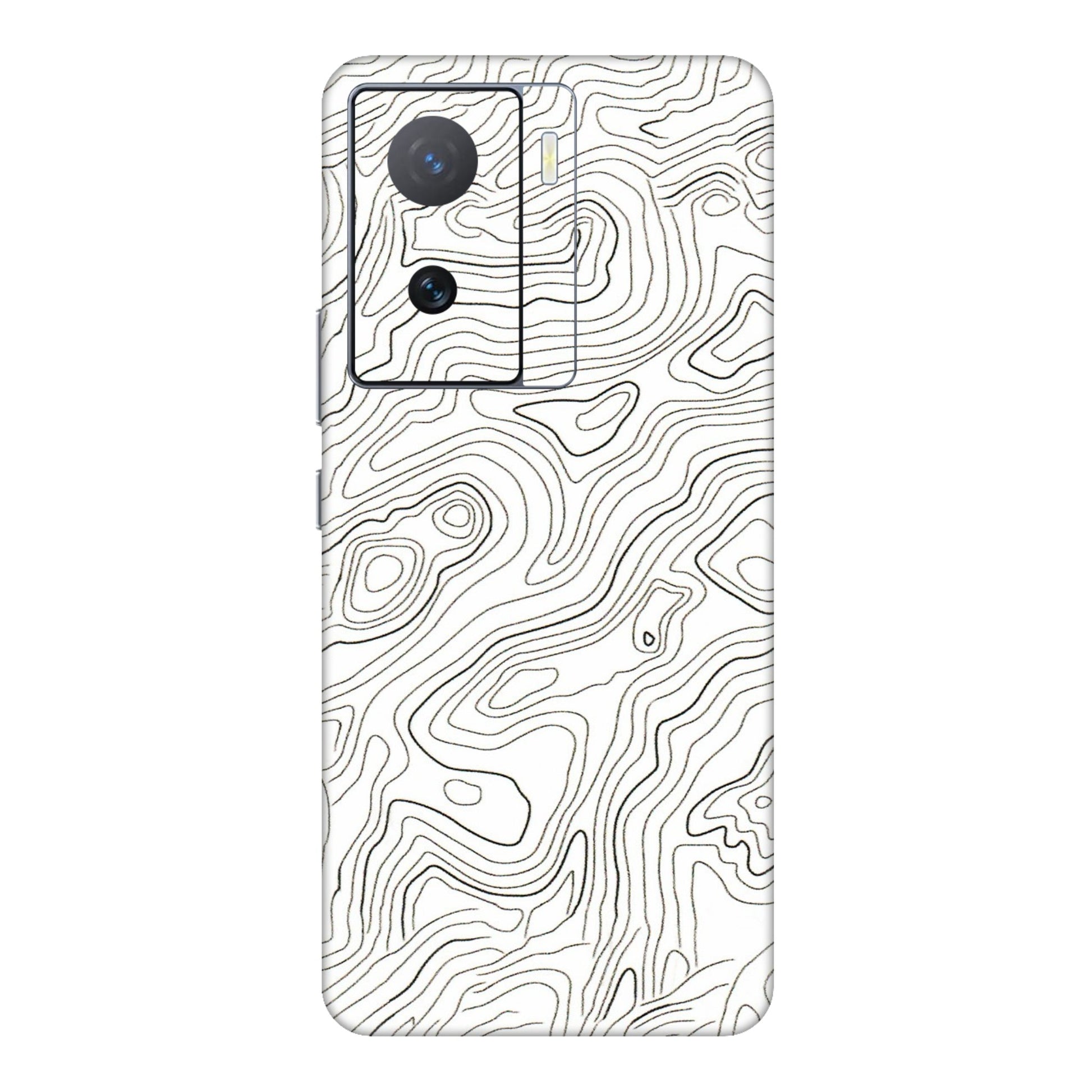 IQOO Phone Skins (All Models) - White Black Swirls - 3D Embossed Finish (L-219) IQOO Z7