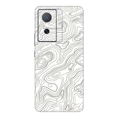 IQOO Phone Skins (All Models) - White Black Swirls - 3D Embossed Finish (L-219) IQOO Z7
