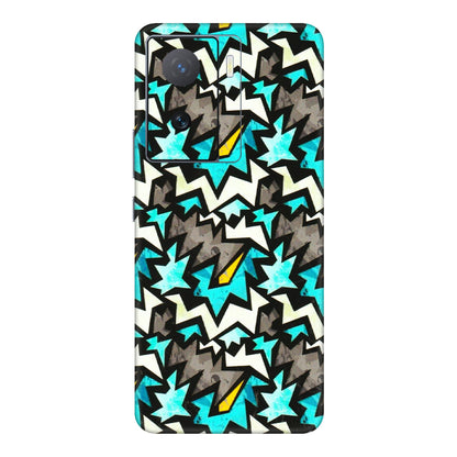 IQOO Phone Skins (All Models) - Funky Zig Zag - 3D Embossed Finish (L-223) IQOO Z7