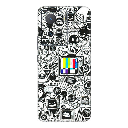 IQOO Phone Skins (All Models) - Doodles Positive Art - 3D Embossed Finish (L-263) IQOO Z7