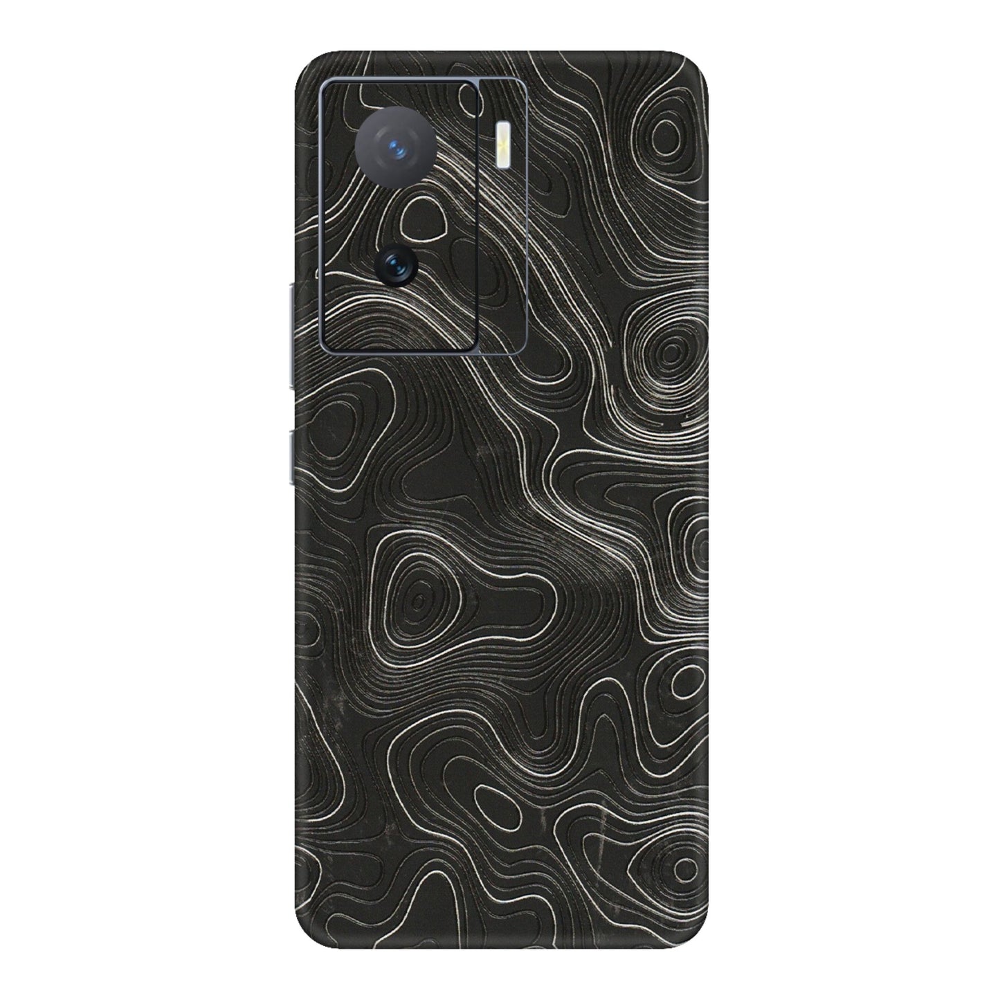 IQOO Phone Skins (All Models) - Abstract White Line Map - 3D Embossed Finish (L-269) IQOO Z7