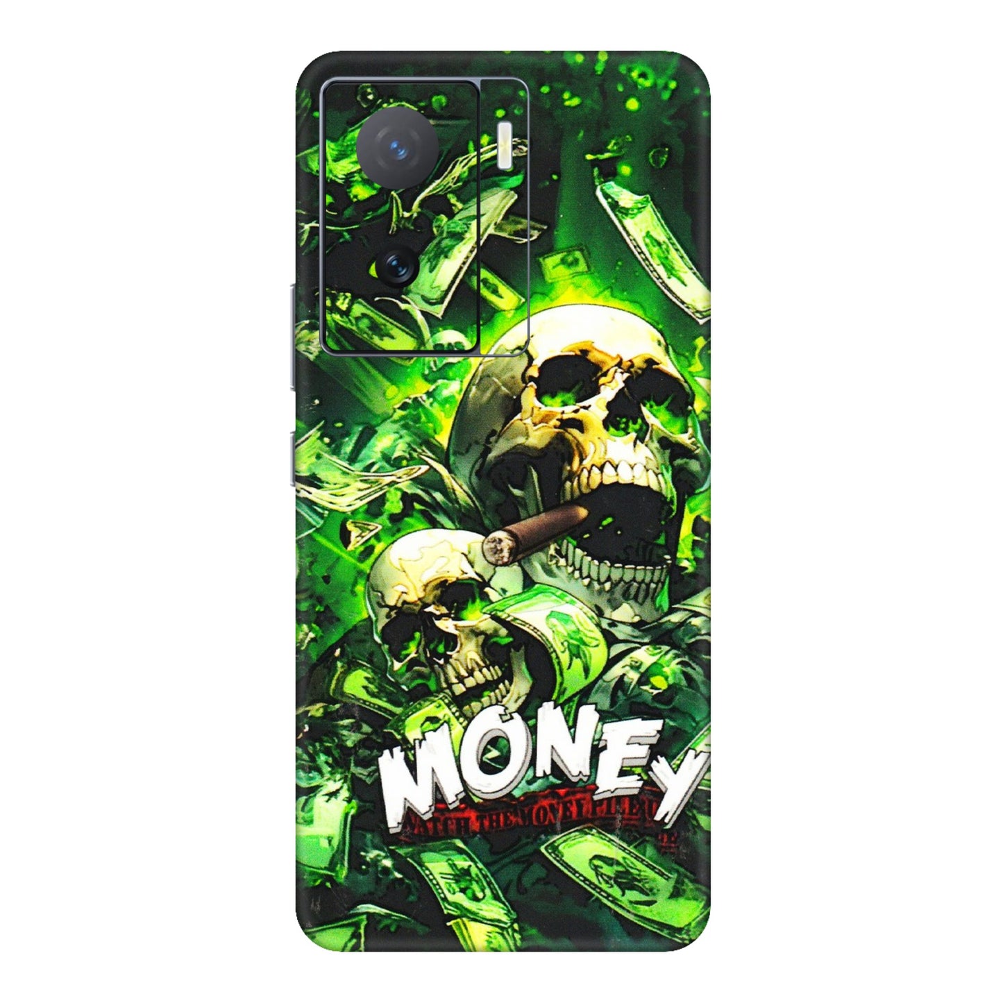 IQOO Phone Skins (All Models) - Skull Money - 3D Embossed Finish (L-303) IQOO Z7