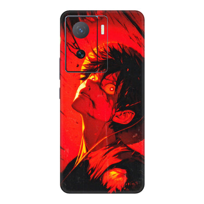 IQOO Phone Skins (All Models) - D.Luffy Power Up One Piece Anime - 3D Embossed Finish (L-326) IQOO Z7