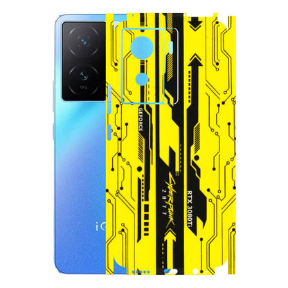 IQOO Phone Skins (All Models) - Yellow Cyberpunk - 3D Embossed Finish (L-93) IQOO Z7