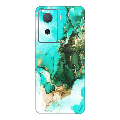 IQOO Phone Skins (All Models) - The Blue Gold Marble - Matte Finish (M-124) IQOO Z7