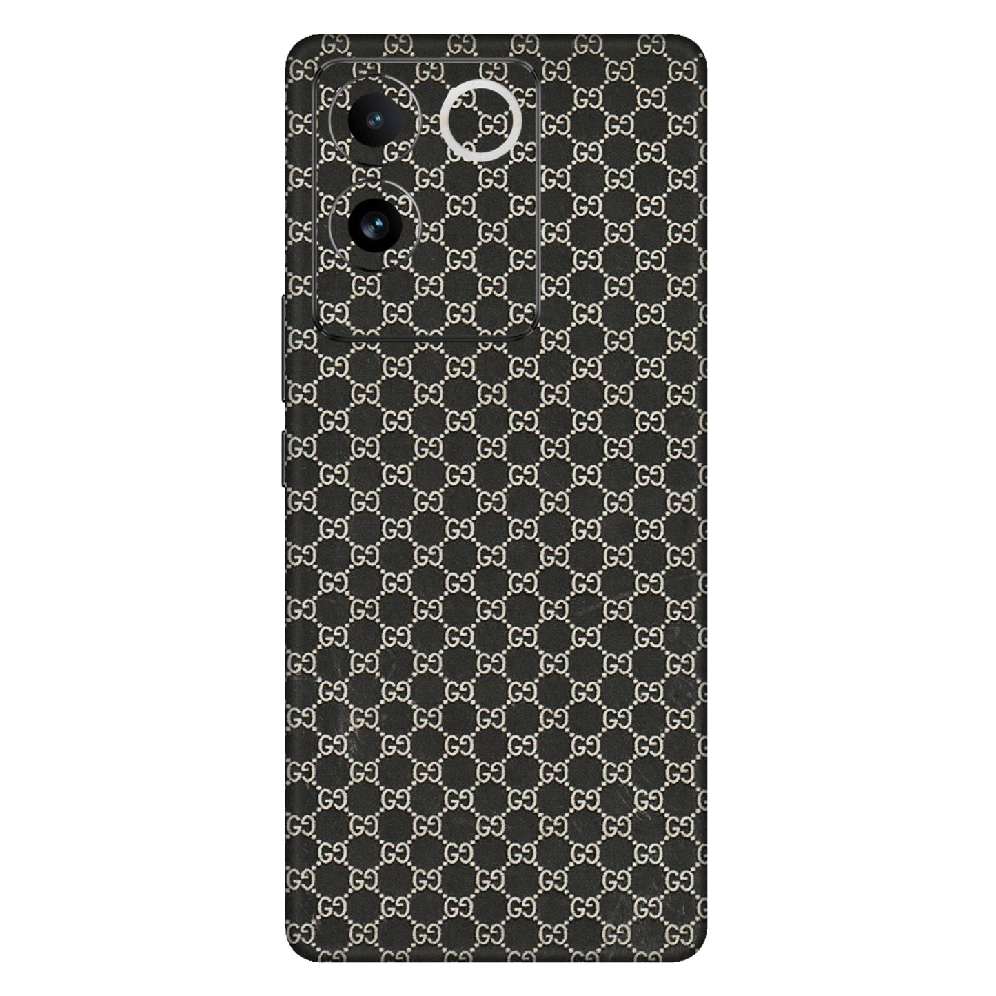 IQOO Phone Skins (All Models) - Black G Print - 3D Embossed Finish (L-109) IQOO Z7 Pro