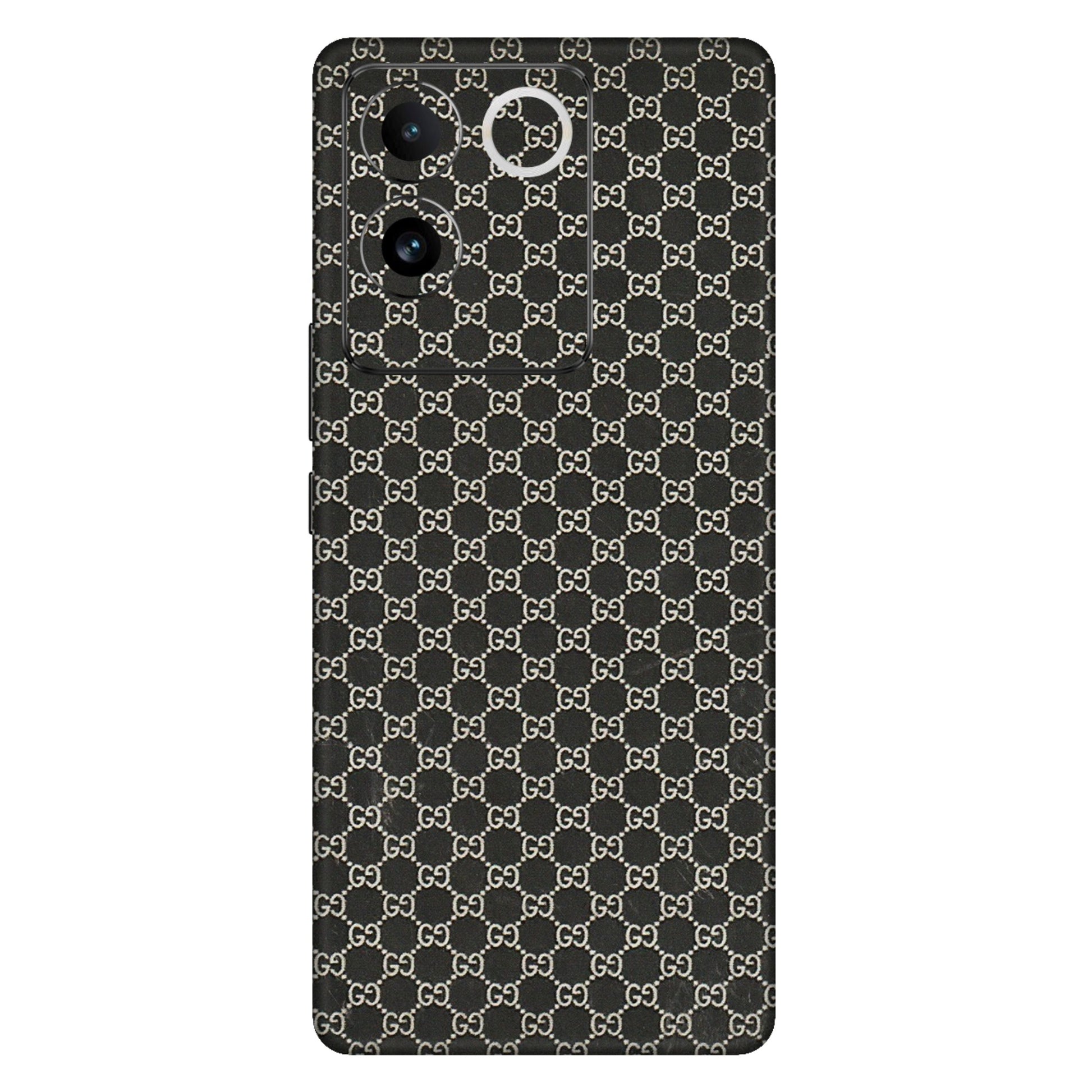 IQOO Phone Skins (All Models) - Black G Print - 3D Embossed Finish (L-109) IQOO Z7 Pro