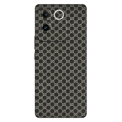 IQOO Phone Skins (All Models) - Black G Print - 3D Embossed Finish (L-109) IQOO Z7 Pro