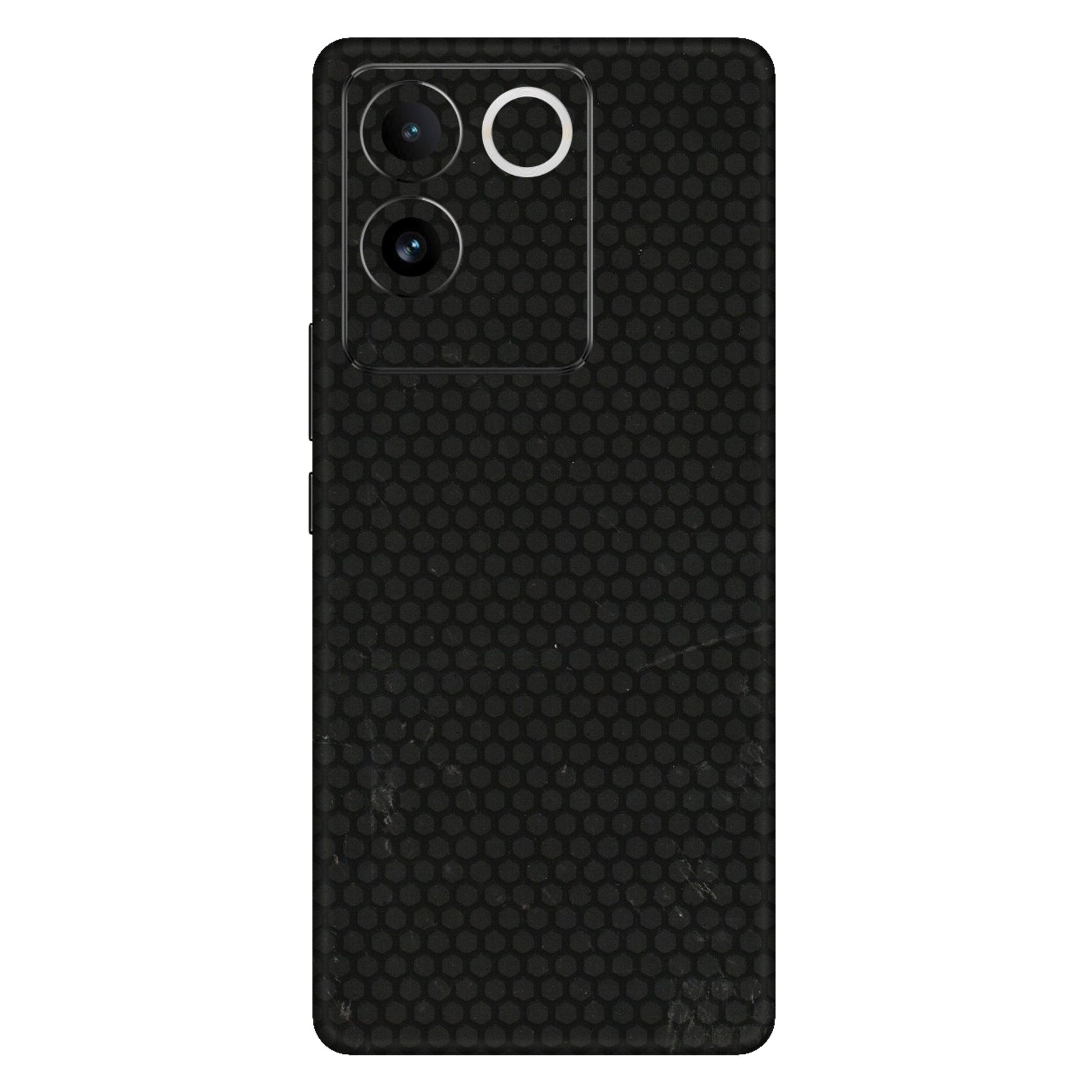 IQOO Phone Skins (All Models) - Black honeycomb - 3D Embossed Finish (L-114) IQOO Z7 Pro