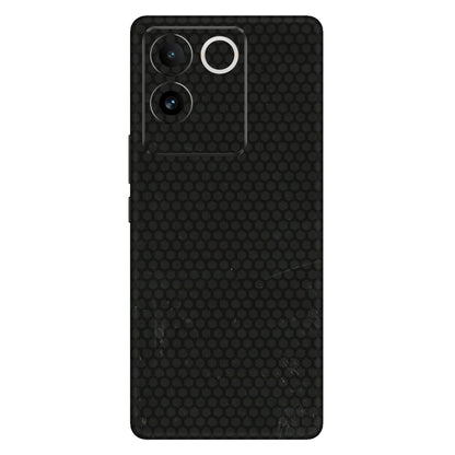 IQOO Phone Skins (All Models) - Black honeycomb - 3D Embossed Finish (L-114) IQOO Z7 Pro
