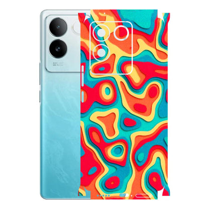 IQOO Phone Skins (All Models) - Abstract Swirl - 3D Embossed Finish (L-150) IQOO Z7 Pro