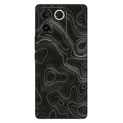 IQOO Phone Skins (All Models) - Black Swirl - 3D Embossed Finish (L-196) IQOO Z7 Pro