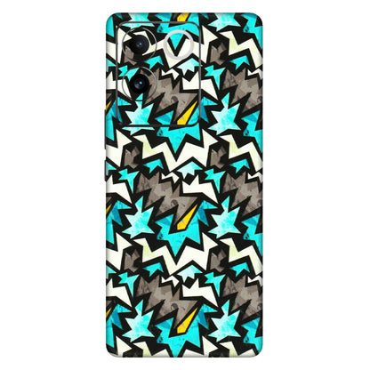IQOO Phone Skins (All Models) - Funky Zig Zag - 3D Embossed Finish (L-223) IQOO Z7 Pro