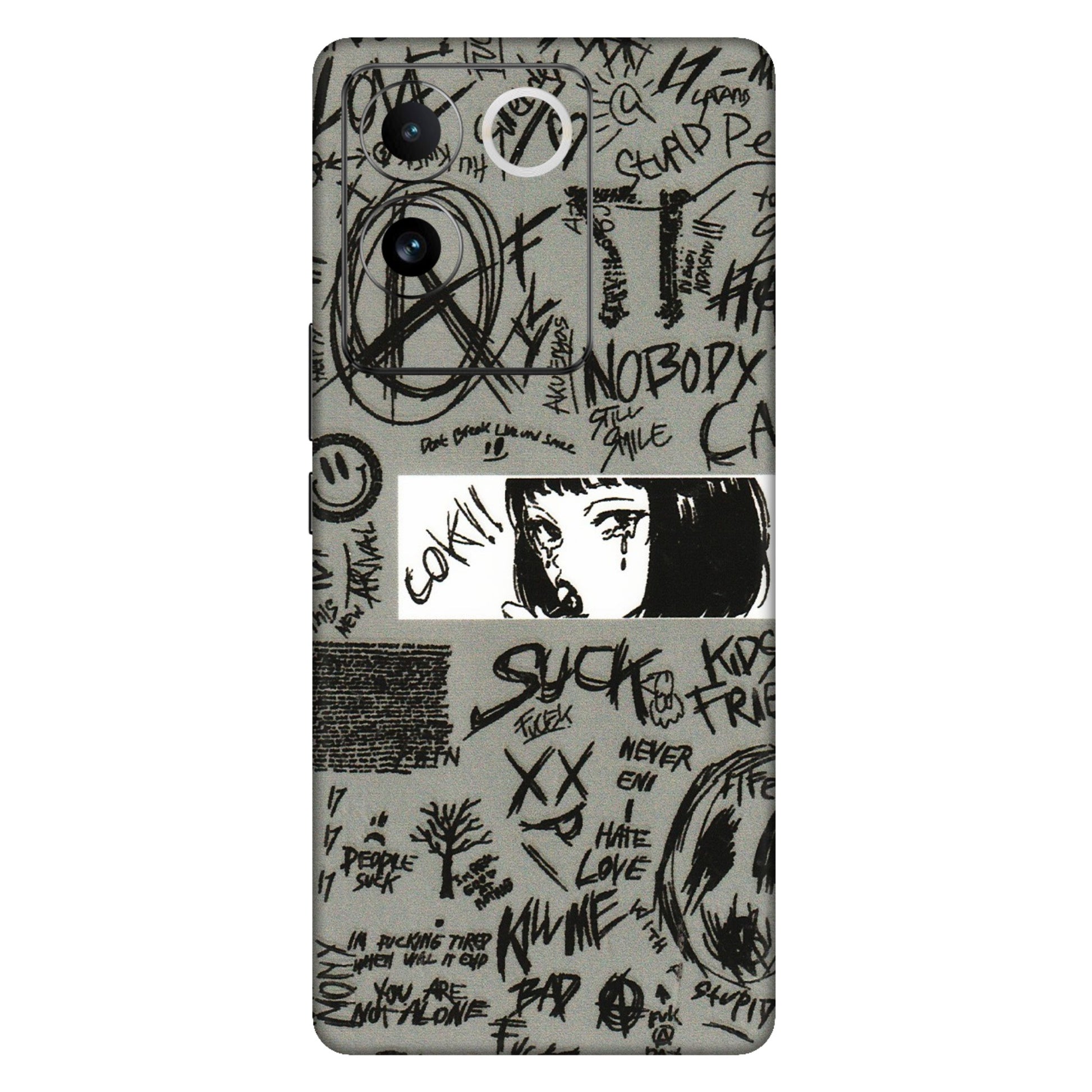 IQOO Phone Skins (All Models) - Never Have Love Anime - 3D Embossed Finish (L-260) IQOO Z7 Pro