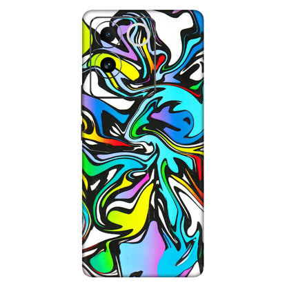 IQOO Phone Skins (All Models) - Abstract Colour Paints - 3D Embossed Finish (L-271) IQOO Z7 Pro